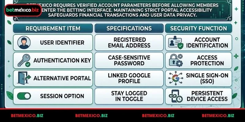 BetMexico login - Detailed to accessing the official portal 2 access-requirements-for-betmexico-login
